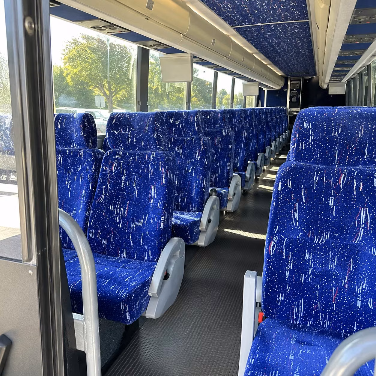 56 passenger charter bus interior